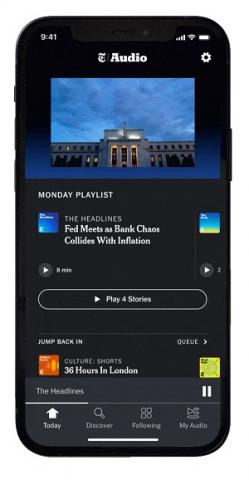 New York Times Audio App