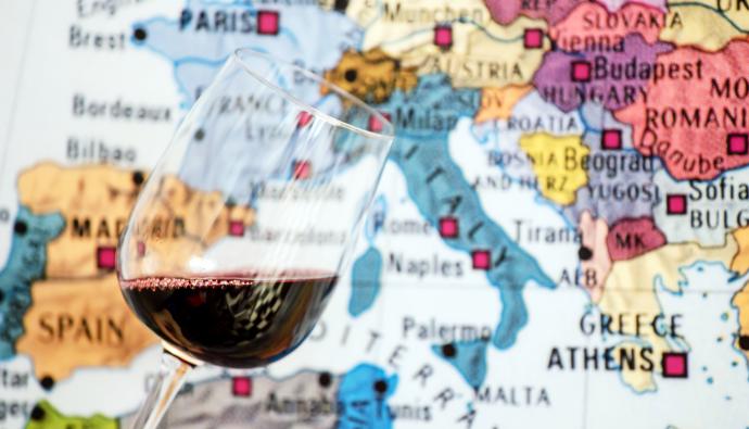 Cartina geografica vino 